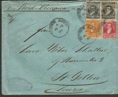 ARGENTINA 1896 COVER TO SWITZERLAND (ST.GALLEN) FANTASTIC - Lettres & Documents