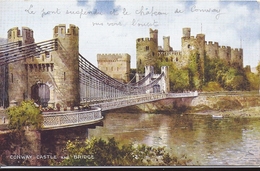 CONWAY Castle And Bridge 1939 Valentine's Post Card - Caernarvonshire