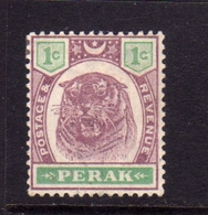 MALAYA PERAK MALESIA 1895 1899 TIGER TIGRE CENT. 1c MLH - Perak