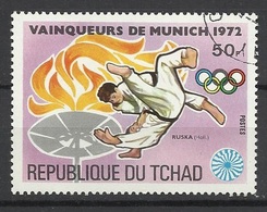 Tchad N° 280C  Vainqueurs Aux Jeux Olympiques De Munich 1972   Judo Ruska  Pays-Bas    Oblitéré TB  - Judo