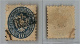 ANTICHI STATI - LOMBARDO VENETO - 1864 - Racc(omandata) In Cartella - 10 Soldi Azzurro (44) - Altri & Non Classificati
