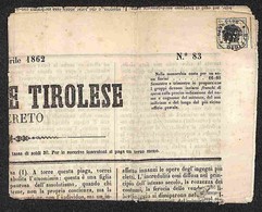 ANTICHI STATI - LOMBARDO VENETO - Segnatasse - 1 Kreuzer (3) Su Giornale Da Rovereto Del 11.4.62 - Sonstige & Ohne Zuordnung