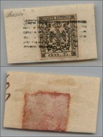 ANTICHI STATI - MODENA - 1852 - 25 Cent (4) Usato Su Frammento (90) - Andere & Zonder Classificatie