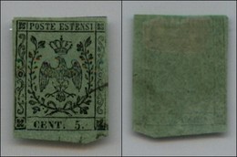 ANTICHI STATI - MODENA - 1852 - 5 Cent (7) - Usato (80) - Sonstige & Ohne Zuordnung