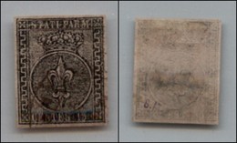 ANTICHI STATI - PARMA - 1852 - 15 Cent (3) - Usato - Leggera Sfaldatura Centrale Al Retro (200) - Sonstige & Ohne Zuordnung