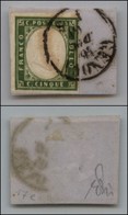 ANTICHI STATI - SARDEGNA - 1861 - 5 Cent (13 Cc - Verde Oliva Giallastro) Usato Su Frammento (150) - Sonstige & Ohne Zuordnung