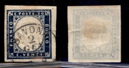 ANTICHI STATI - SARDEGNA - 1859 - 20 Cent (15 Bb) - Usato (70) - Andere & Zonder Classificatie