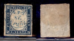 ANTICHI STATI - SARDEGNA - Torino (azzurro) - 20 Cent (15 Dc) - Usato - Other & Unclassified