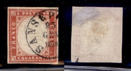 ANTICHI STATI - SARDEGNA - 1861 - 40 Cent (16 D) Usato A San Sepolcro (60) - Sonstige & Ohne Zuordnung