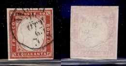 ANTICHI STATI - SARDEGNA - 1862 - 40 Cent (16 Eb) Usato A Ancona (110) - Other & Unclassified