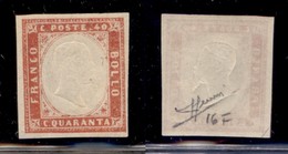 ANTICHI STATI - SARDEGNA - 1863 - 40 Cent (16 F) - Gomma Integra - Sorani - Altri & Non Classificati