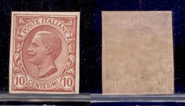 REGNO - REGNO - 1906 - 10 Cent Leoni (82e) - Non Dentellato - Gomma Integra (75) - Altri & Non Classificati