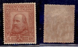 REGNO - REGNO - 1910 - 15 + 5 Cent Garibaldi(88) - Gomma Originale (70) - Altri & Non Classificati