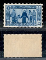 REGNO - REGNO - 1931 - 1.25 Lire S. Antonio (297) - Gomma Integra (62.5) - Altri & Non Classificati