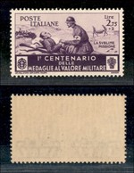 REGNO - REGNO - 1934 - 2.75 + 2 Lire Medaglie Al Valore (376) - Gomma Integra (65) - Otros & Sin Clasificación