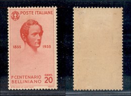 REGNO - REGNO - 1935 - 20 Cent Bellini (388) - Gomma Integra (50) - Andere & Zonder Classificatie