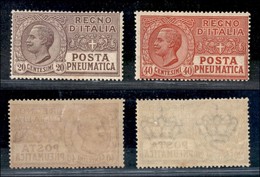 REGNO - REGNO - 1925 - Posta Pneumatica (8/9) - Serie Completa - Gomma Originale (60) - Altri & Non Classificati