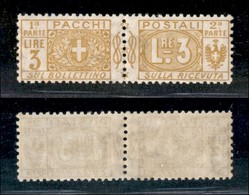 REGNO - REGNO - 1914 - 3 Lire Pacchi Postali (14) - Gomma Originali (70) - Other & Unclassified