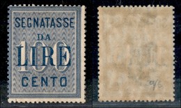 REGNO - REGNO - 1903 - 100 Lire Segnatasse (32) - Gomma Originale (100) - Other & Unclassified