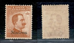 COLONIE - EGEO - Nisiro - 1921/1922 - 20 Cent Michetti (11) - Gomma Originale (180) - Altri & Non Classificati