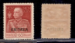 COLONIE - ERITREA - 1925 - 60 Cent Giubileo (99) - Gomma Integra (50) - Sonstige & Ohne Zuordnung