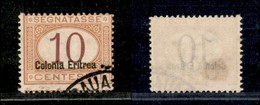 COLONIE - ERITREA - 1920/1926 - 10 Cent Segnatasse (15) - Usato (25) - Autres & Non Classés