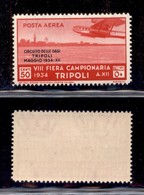 COLONIE - TRIPOLITANIA - 1934 - 50 Cent Circuito Delle Oasi (34 Aerea) - Gomma Originale (50) - Andere & Zonder Classificatie