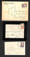 SAN MARINO - SAN MARINO - Palazzo Del Consiglio - 1936/1942 - Due Buste E Una Cartolina (143/144) - Autres & Non Classés