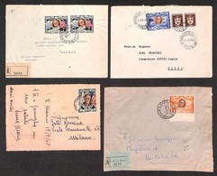 SAN MARINO - SAN MARINO - Roosevelt - 1947/1948 - Tre Buste E Una Cartolina Con Diverse Affrancature Dell'emissione - Sonstige & Ohne Zuordnung