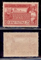 SAN MARINO - SAN MARINO - 1907 - 25 Cent Espresso (1) - Gomma Originale (60) - Altri & Non Classificati