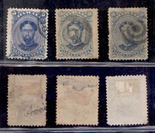 ESTERO - HAWAII - 1866 - 5 Cent Kamehaeha V (17) - Tre Pezzi - Usati - Andere & Zonder Classificatie