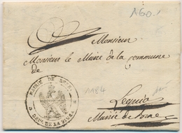 LAC DEPARTEMENTS CONQUIS - LAC - Maire De BENE -Dépt De La STURA - 28 Avril 1808 - Pr Lequia - TB - 1801-1848: Precursors XIX