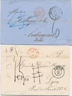 L MARQUES D'ENTREE (N° Noël) - L - N°1000 + 1001 - Prusse Forbach 4 Rouge + Div. Cachets Et Taxes - 2 Plis - TB - 1801-1848: Precursores XIX