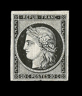 * EMISSION CERES 1849 - * - N°3a - 20c Noir. S/Blanc - Signé JF Brun - TB - 1849-1850 Ceres