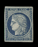 * EMISSION CERES 1849 - * - N°4 - 25c Bleu - Marges Régulières - Signé Thiaude + Certificat Weid - TB - 1849-1850 Ceres