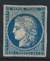 ** EMISSION CERES 1849 - ** - N°4a - 25c Bleu Foncé - Signé Calves - TB - 1849-1850 Ceres