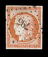 O EMISSION CERES 1849 - O - N°5 - Obl PC - Signé Calves/Brun - TB - 1849-1850 Cérès