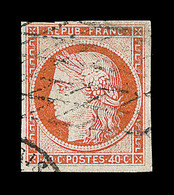 O EMISSION CERES 1849 - O - N°5 - 40c Orange - TB - 1849-1850 Cérès