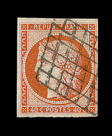 O EMISSION CERES 1849 - O - N°5 - 40c Orange - TB - 1849-1850 Ceres