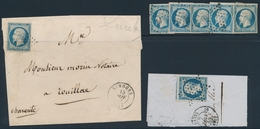 O EMISSION PRESIDENCE - O - N°10 (7ex) Dt 1 Pli, 1 Frgt - Maj. TB - 1852 Louis-Napoléon