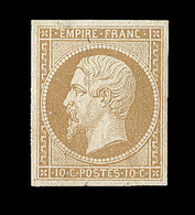 ** NAPOLEON NON DENTELE - ** - N°13A - 10c Bistre - TB - 1853-1860 Napoleon III