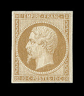 ** NAPOLEON NON DENTELE - ** - N°13A - Gomme Craquelée - Signé - B/TB - 1853-1860 Napoléon III.