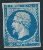 * NAPOLEON NON DENTELE - * - N°14A - 20c Bleu - Gomme Jaunie - TB - 1853-1860 Napoleone III