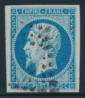 O NAPOLEON NON DENTELE - O - N°14Ad - Bleu S/vert - TB - 1853-1860 Napoléon III.