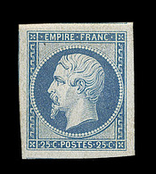 (*) NAPOLEON NON DENTELE - (*) - N°15 - 25c Bleu - Belles Marges - Avec Annonce De Voisin - TB/SUP - 1853-1860 Napoléon III.