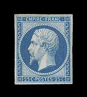 * NAPOLEON NON DENTELE - * - N°15c - Réimpression Du 25c Bleu - TB - 1853-1860 Napoleon III