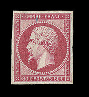 ** NAPOLEON NON DENTELE - ** - N°17B - 80c Rose - TB - 1853-1860 Napoleon III