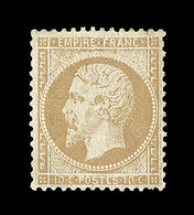 ** NAPOLEON DENTELE - ** - N°21 - 10c Bistre - Signé Calves/A. Brun - TB - 1862 Napoléon III.