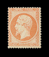 ** NAPOLEON DENTELE - ** - N°23 - 40c Orange - Signé - TB - 1862 Napoléon III.