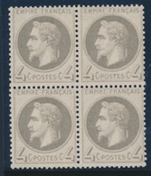 (*) NAPOLEON LAURE - (*) - N°27B - Bloc De 4 - Signé Calves - TB - 1863-1870 Napoleon III With Laurels